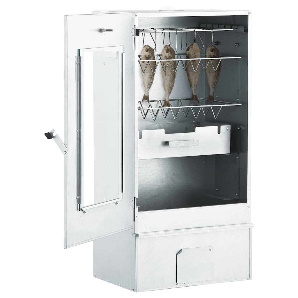 vidaXL Afumătoare cuptor grătar cu 1 kg peleți lemn, 44,5x29x83 cm vidaXL Afumătoare cuptor grătar cu 1 kg peleți lemn, 44,5x29x83 cm