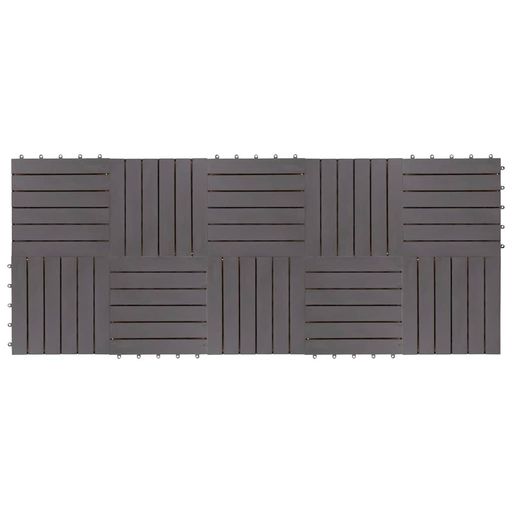 vidaXL Plăci pardoseală, 10 buc., gri, 30x30 cm, lemn masiv de acacia vidaXL Plăci pardoseală, 10 buc., gri, 30x30 cm, lemn masiv de acacia