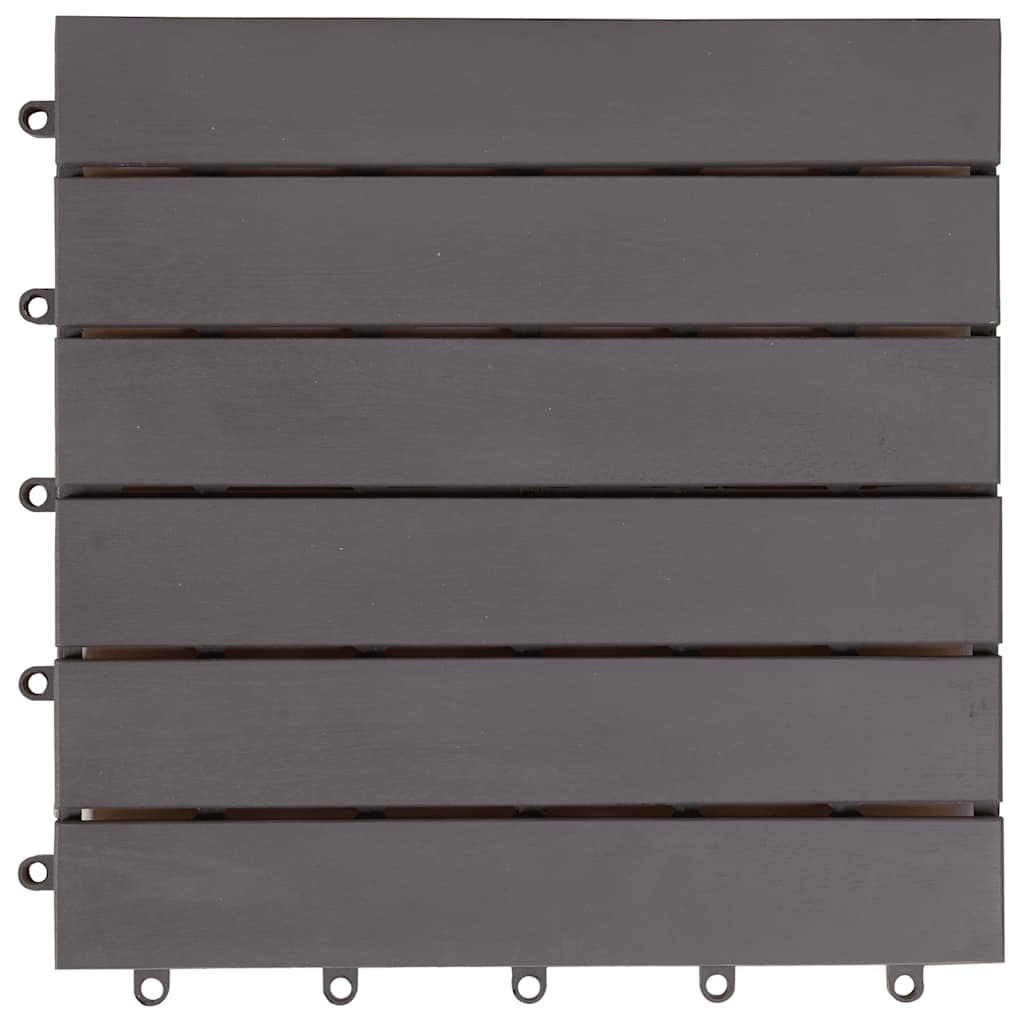 vidaXL Plăci pardoseală, 10 buc., gri, 30x30 cm, lemn masiv de acacia vidaXL Plăci pardoseală, 10 buc., gri, 30x30 cm, lemn masiv de acacia