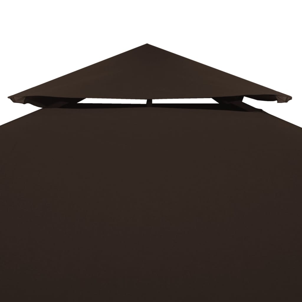 vidaXL Acoperiș de pavilion, 2 niveluri, maro, 3x3 m, 310 g/m² vidaXL Acoperiș de pavilion, 2 niveluri, maro, 3x3 m, 310 g/m²