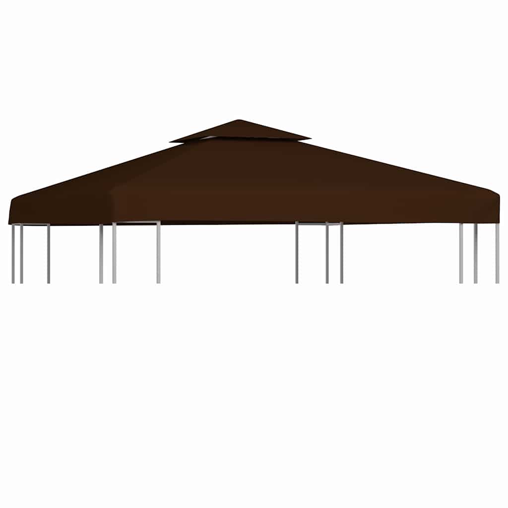 vidaXL Acoperiș de pavilion, 2 niveluri, maro, 3x3 m, 310 g/m² vidaXL Acoperiș de pavilion, 2 niveluri, maro, 3x3 m, 310 g/m²