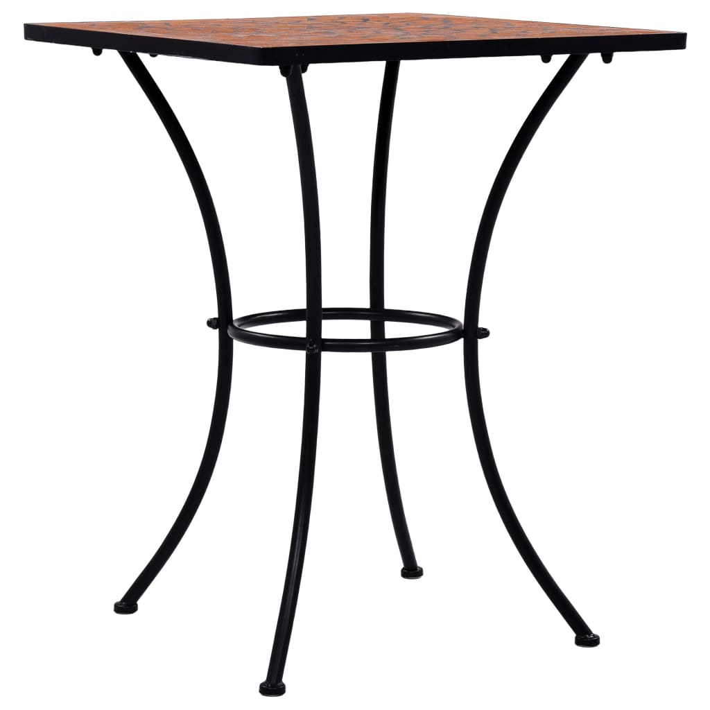 vidaXL Masă de bistro mozaic, cărămiziu, 60 cm, ceramică vidaXL Masă de bistro mozaic, cărămiziu, 60 cm, ceramică