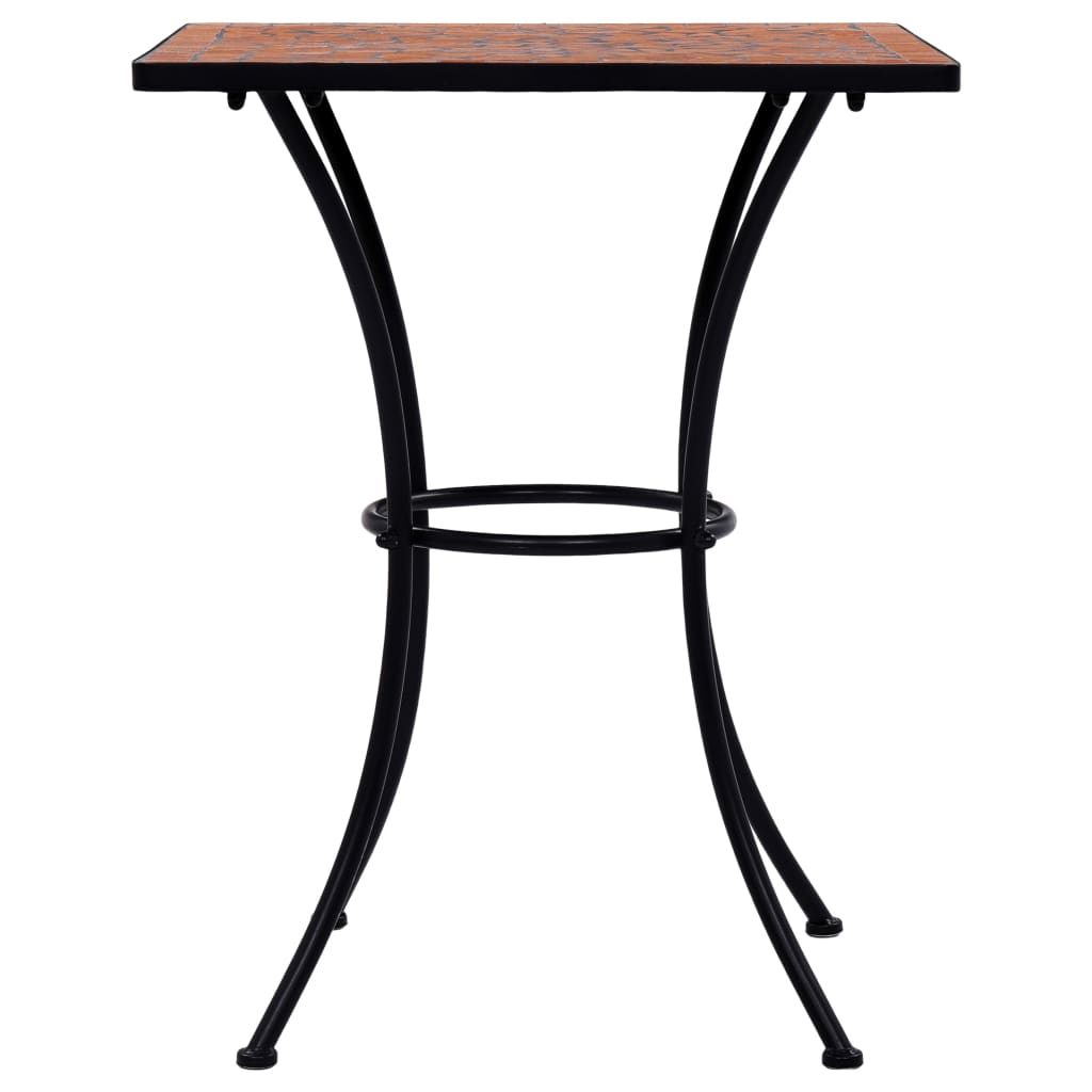 vidaXL Masă de bistro mozaic, cărămiziu, 60 cm, ceramică vidaXL Masă de bistro mozaic, cărămiziu, 60 cm, ceramică
