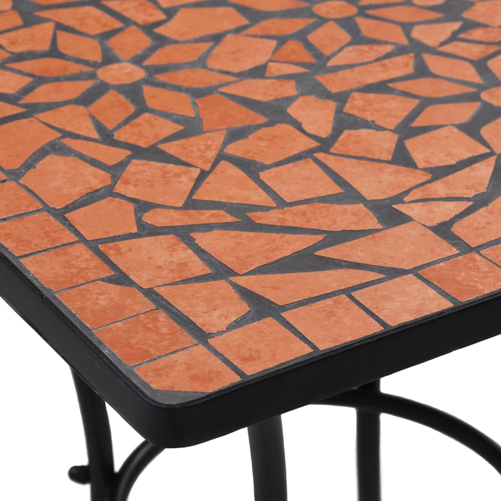 vidaXL Masă de bistro mozaic, cărămiziu, 60 cm, ceramică vidaXL Masă de bistro mozaic, cărămiziu, 60 cm, ceramică