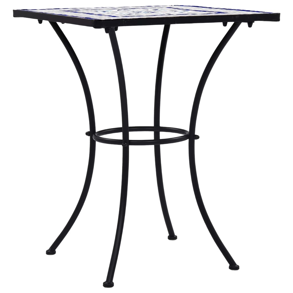 vidaXL Masă de bistro mozaic, albastru și alb, 60 cm, ceramică vidaXL Masă de bistro mozaic, albastru și alb, 60 cm, ceramică