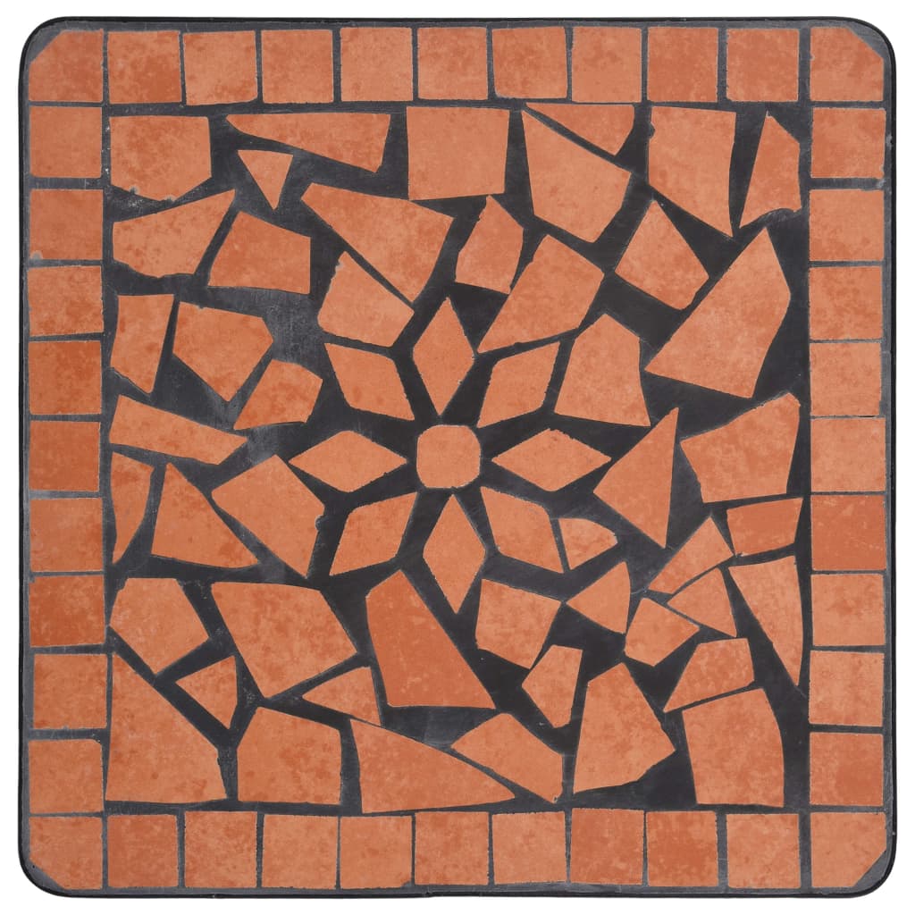vidaXL Masă laterală cu mozaic, cărămiziu, ceramică vidaXL Masă laterală cu mozaic, cărămiziu, ceramică