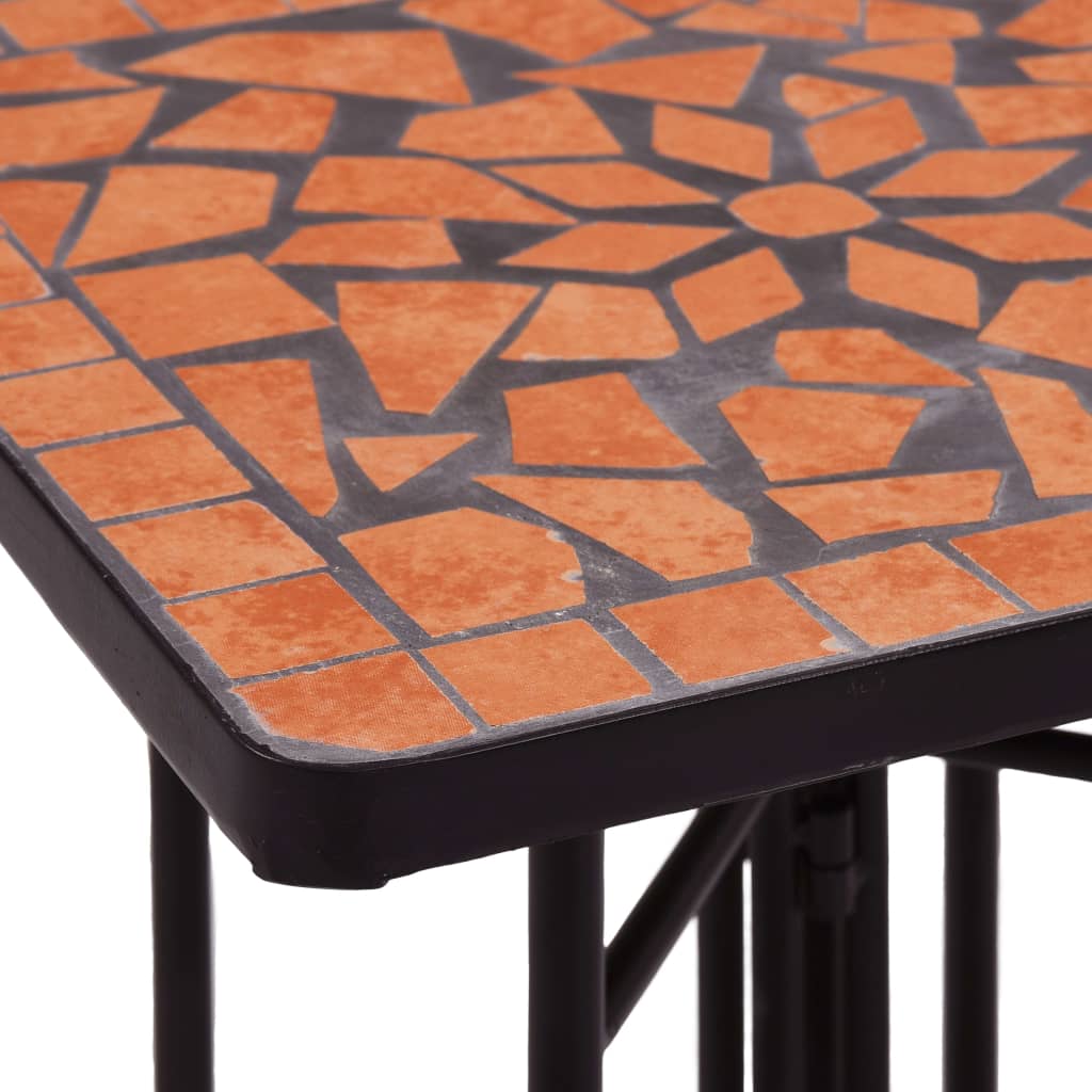 vidaXL Masă laterală cu mozaic, cărămiziu, ceramică vidaXL Masă laterală cu mozaic, cărămiziu, ceramică