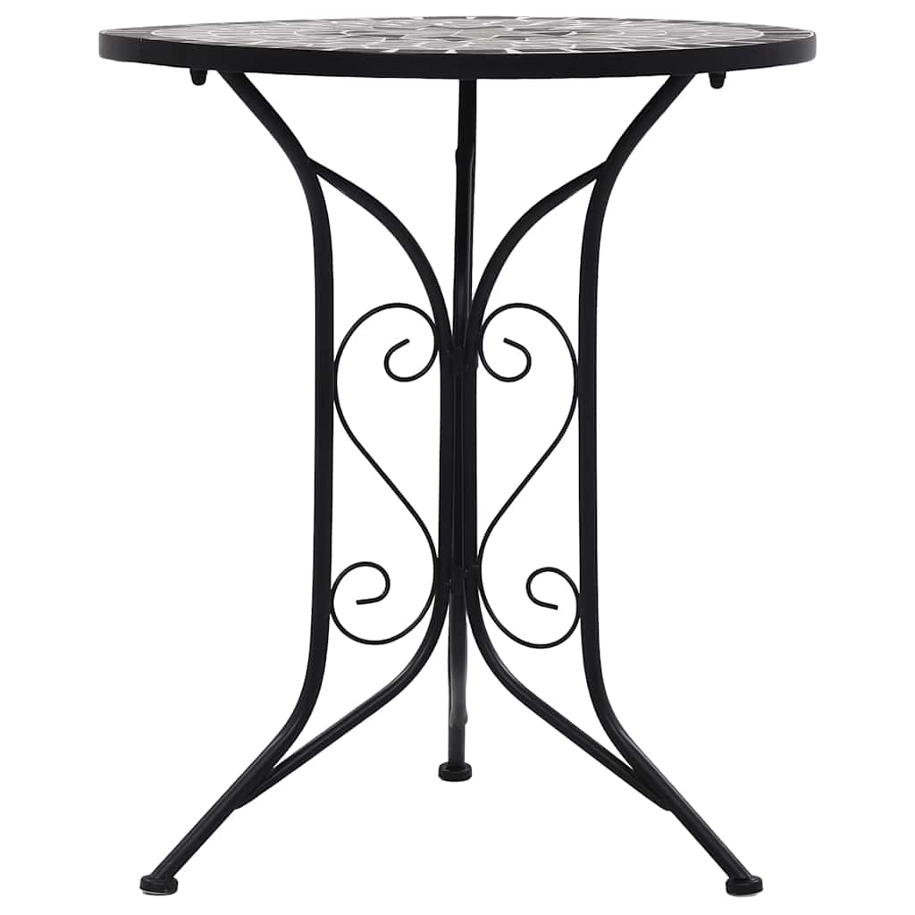 vidaXL Masă de bistro mozaic, gri, 60 cm, ceramică