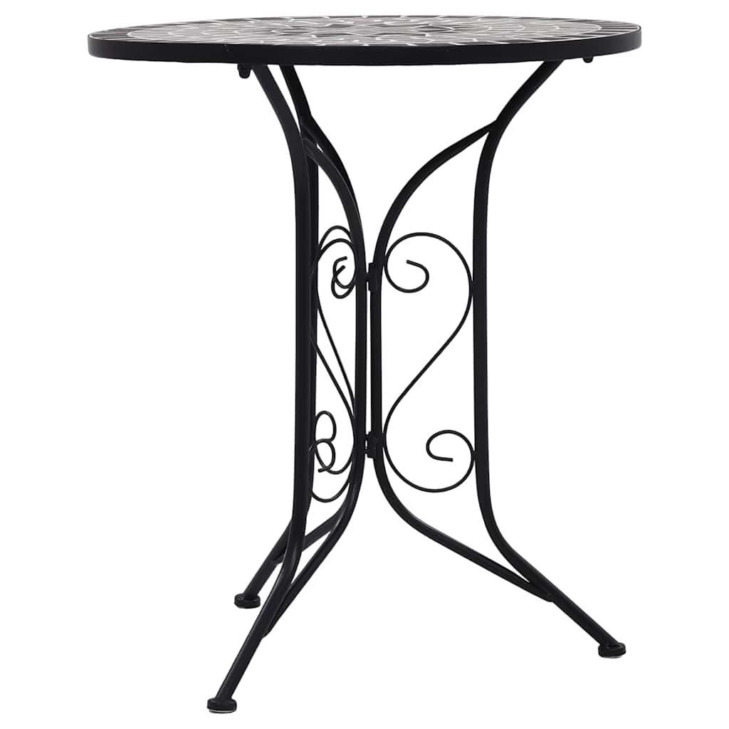 vidaXL Masă de bistro mozaic, gri, 60 cm, ceramică