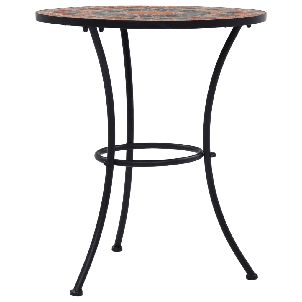 vidaXL Masă de bistro mozaic, portocaliu/gri, 60 cm, ceramică vidaXL Masă de bistro mozaic, portocaliu/gri, 60 cm, ceramică