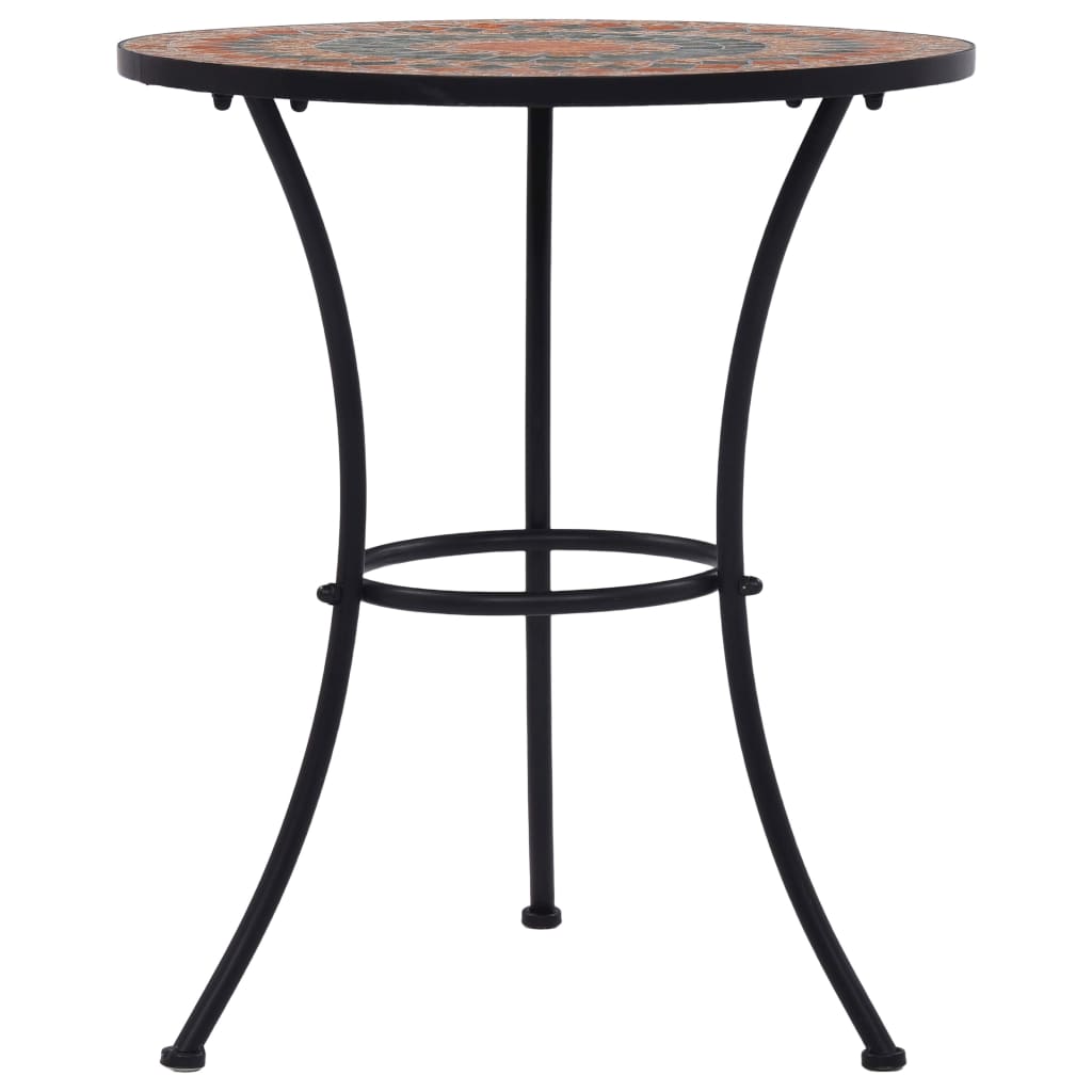 vidaXL Masă de bistro mozaic, portocaliu/gri, 60 cm, ceramică vidaXL Masă de bistro mozaic, portocaliu/gri, 60 cm, ceramică
