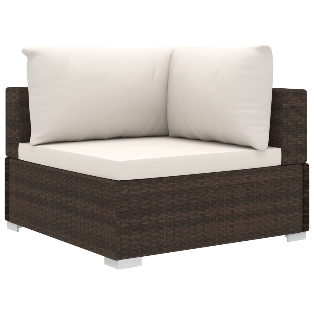 vidaXL Set mobilier de grădină cu perne, 8 piese, maro, poliratan vidaXL Set mobilier de grădină cu perne, 8 piese, maro, poliratan