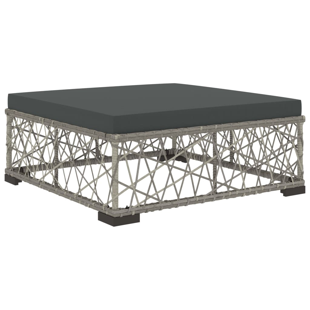 vidaXL Set mobilier de grădină cu perne, 8 piese, gri, poliratan vidaXL Set mobilier de grădină cu perne, 8 piese, gri, poliratan