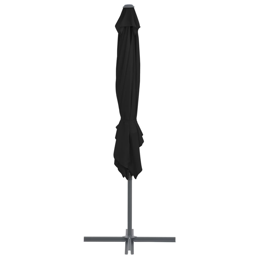 vidaXL Umbrelă în consolă de grădină, stâlp din oțel, negru 250x250 cm vidaXL Umbrelă în consolă de grădină, stâlp din oțel, negru 250x250 cm