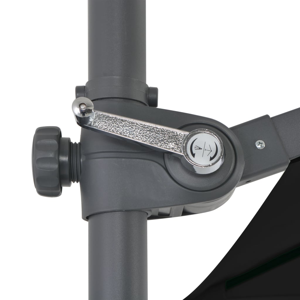 vidaXL Umbrelă în consolă de grădină, stâlp din oțel, negru 250x250 cm vidaXL Umbrelă în consolă de grădină, stâlp din oțel, negru 250x250 cm