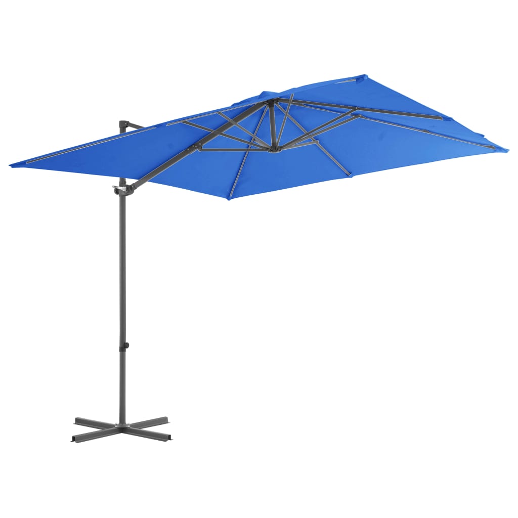 vidaXL Umbrelă în consolă, stâlp din oțel, albastru azur, 250x250 cm vidaXL Umbrelă în consolă, stâlp din oțel, albastru azur, 250x250 cm