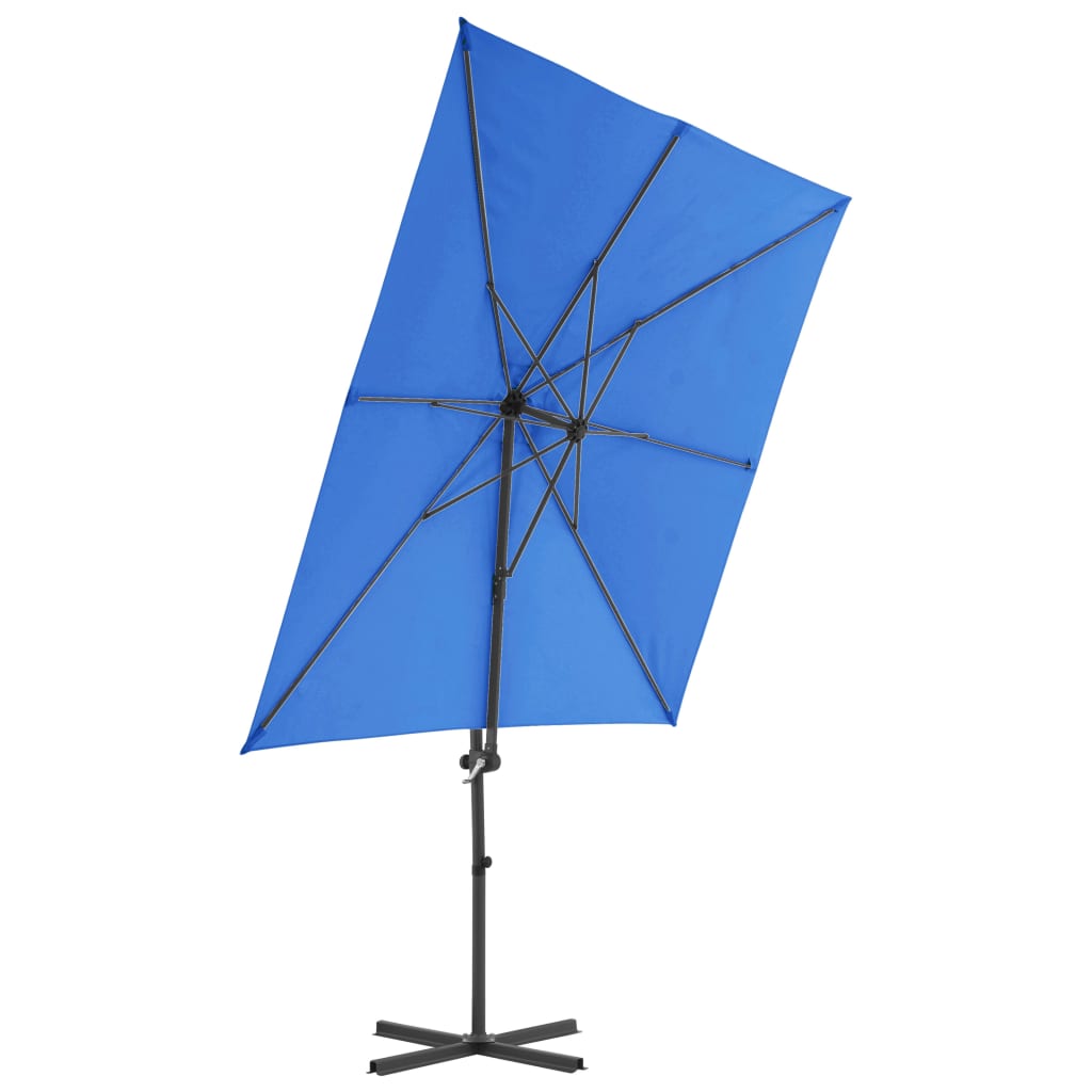 vidaXL Umbrelă în consolă, stâlp din oțel, albastru azur, 250x250 cm vidaXL Umbrelă în consolă, stâlp din oțel, albastru azur, 250x250 cm