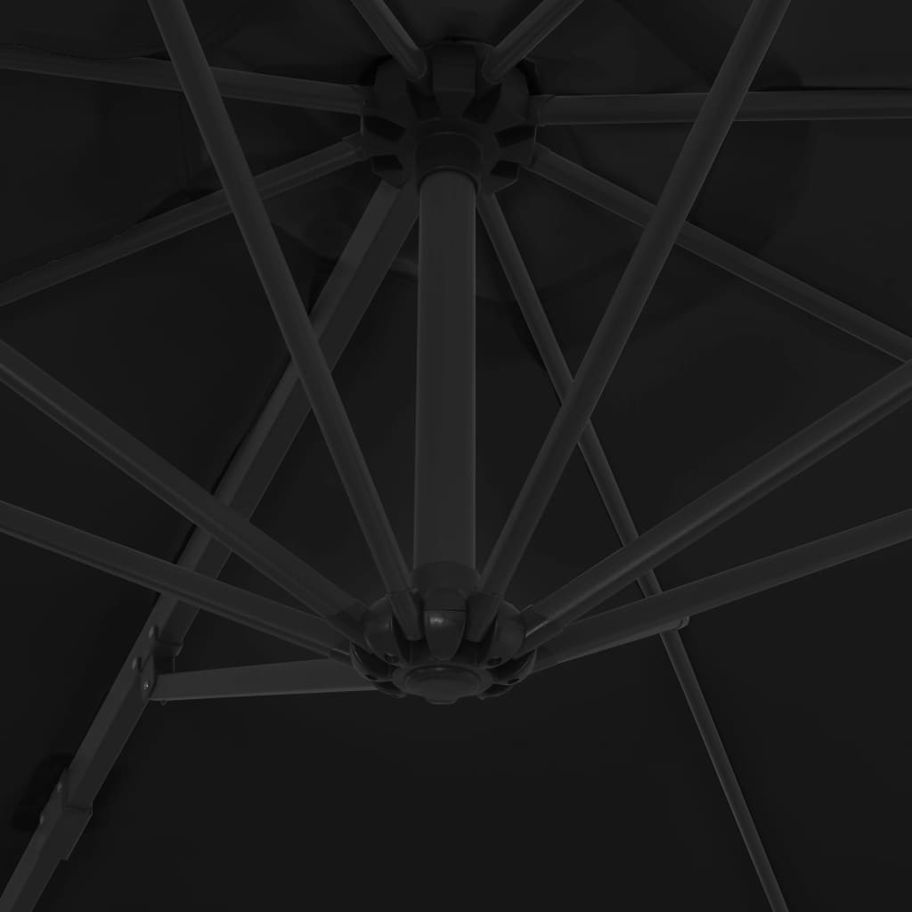 vidaXL Umbrelă consolă de grădină, stâlp din oțel, negru, 300 cm vidaXL Umbrelă consolă de grădină, stâlp din oțel, negru, 300 cm