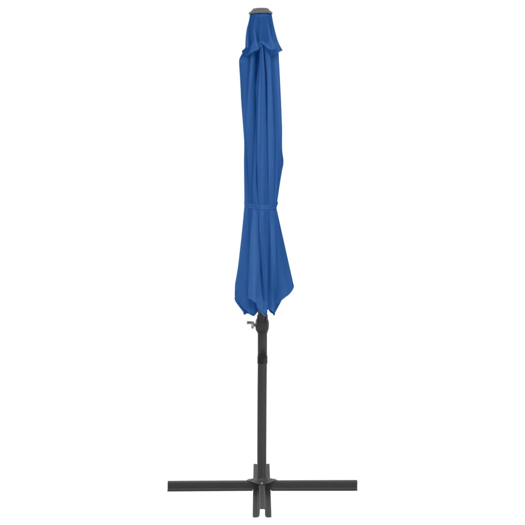 vidaXL Umbrelă în consolă, stâlp din oțel, albastru azuriu, 300 cm vidaXL Umbrelă în consolă, stâlp din oțel, albastru azuriu, 300 cm