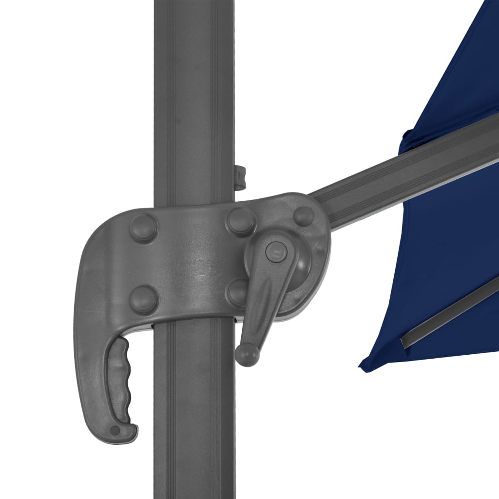 vidaXL Umbrelă în consolă cu stâlp din aluminiu, albastru azur, 3x3 m vidaXL Umbrelă în consolă cu stâlp din aluminiu, albastru azur, 3x3 m
