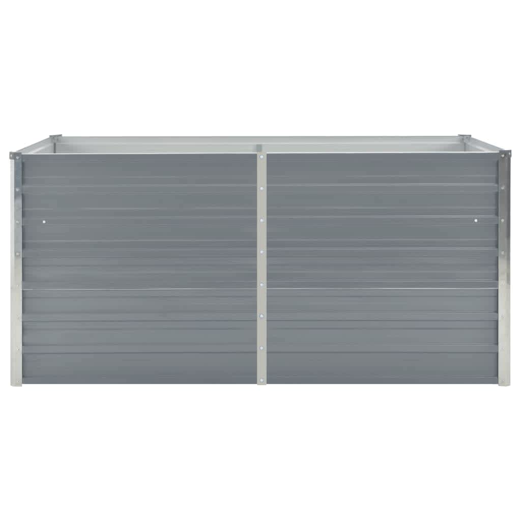 vidaXL Strat înălțat de grădină, gri, 160x80x45 cm, oțel galvanizat