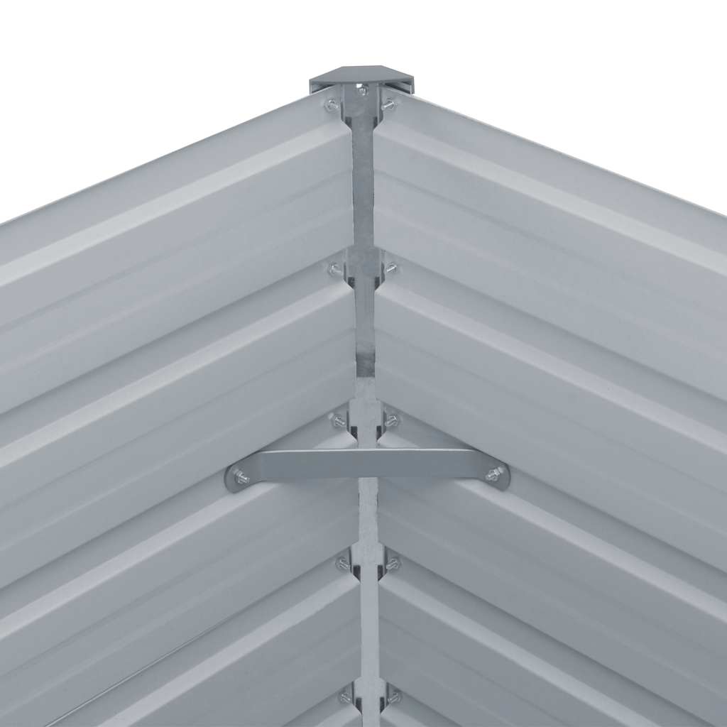 vidaXL Strat înălțat de grădină, maro, 160x80x45 cm, oțel galvanizat