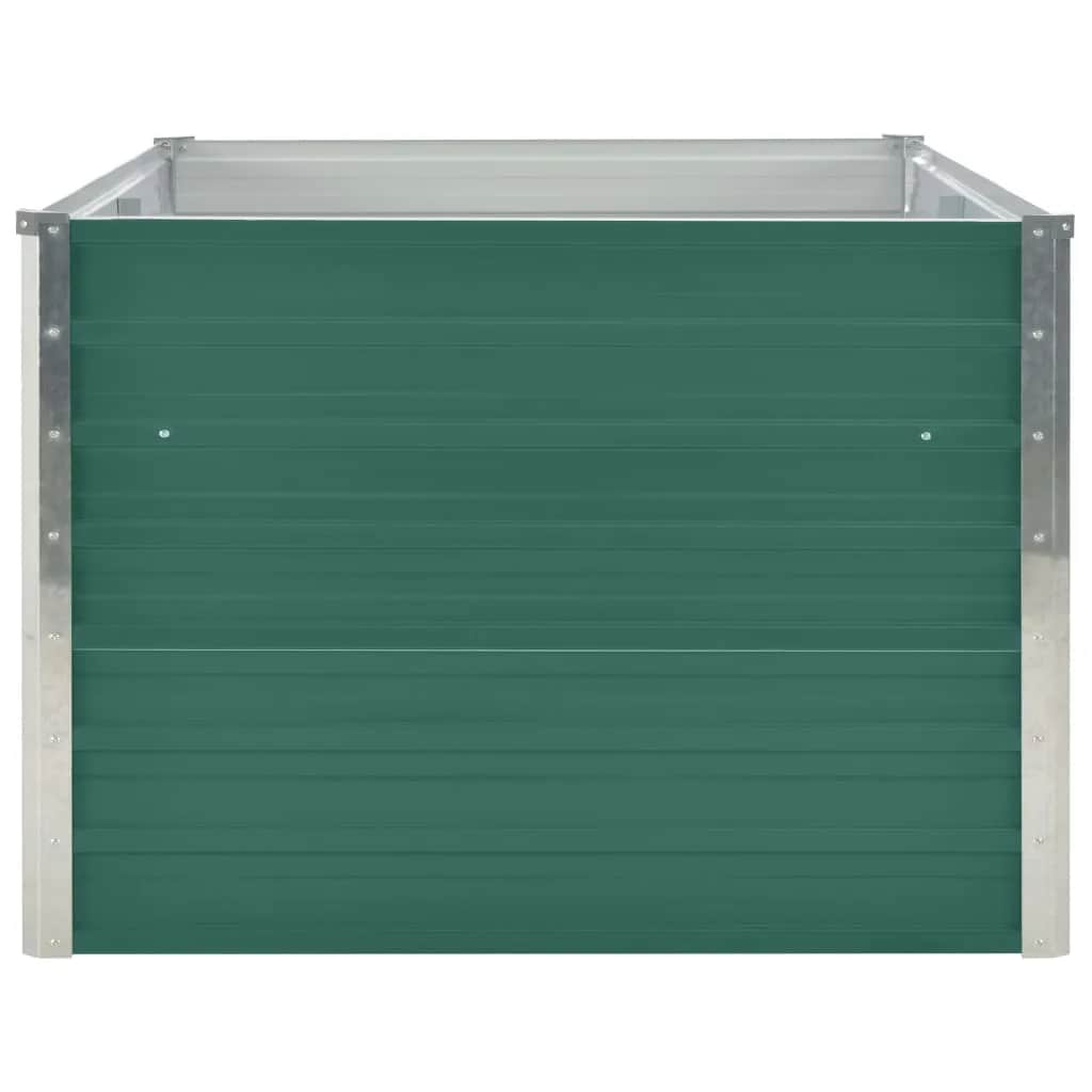 vidaXL Strat înălțat de grădină, verde, 160x80x45 cm, oțel galvanizat
