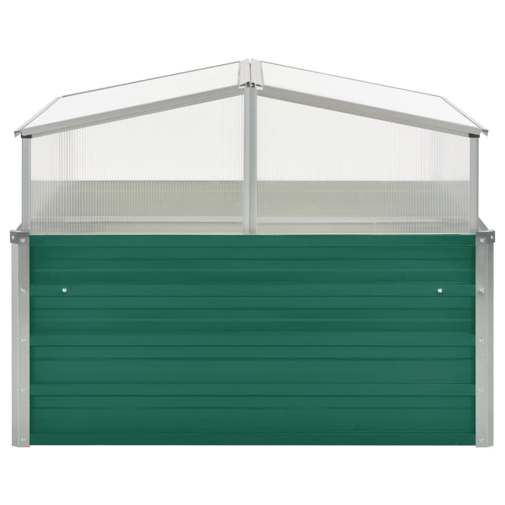 vidaXL Seră, verde, 100 x 100 x 77 cm, oțel galvanizat