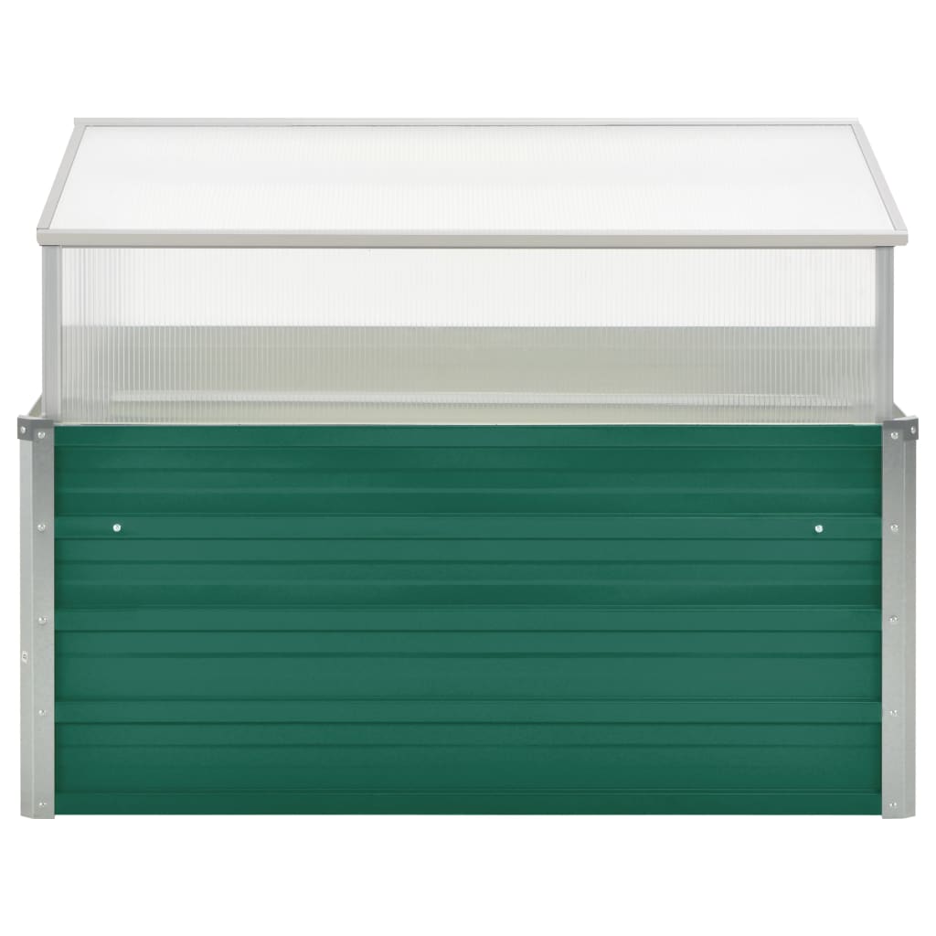 vidaXL Seră, verde, 100 x 100 x 77 cm, oțel galvanizat