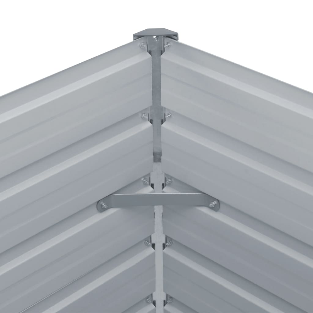 vidaXL Strat înălțat grădină, maro, 100x100x45 cm, oțel galvanizat