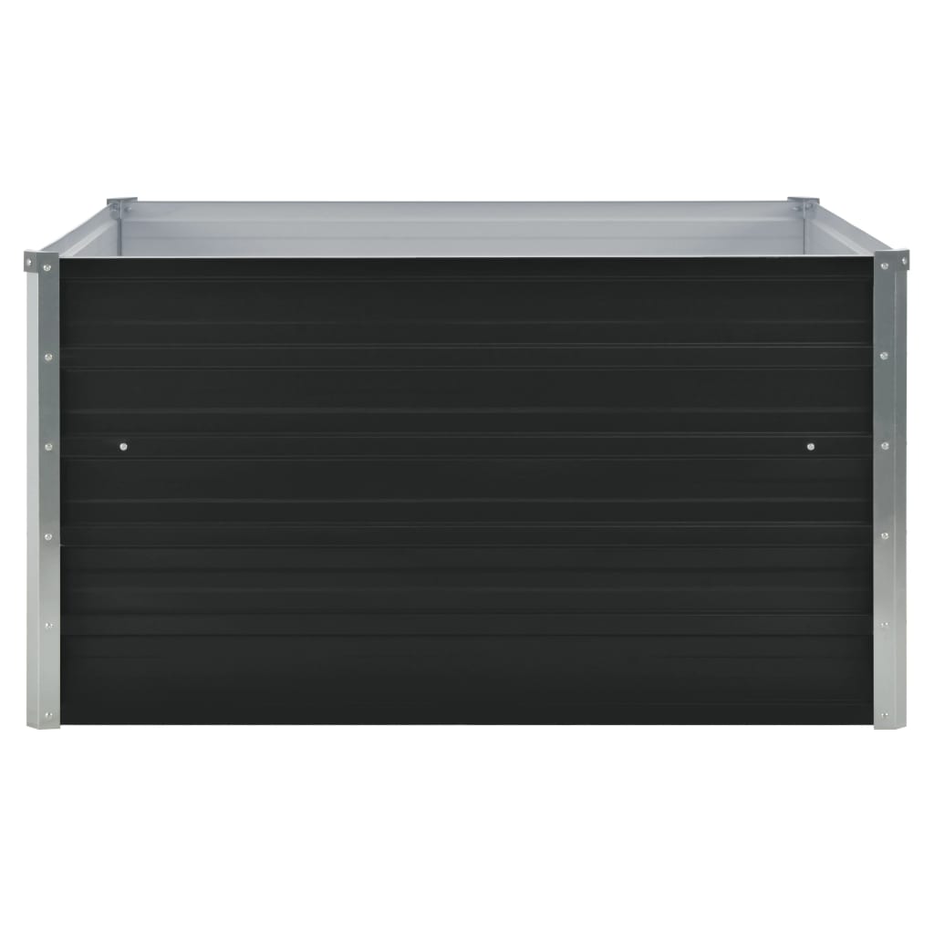 vidaXL Strat înălțat grădină, antracit, 100x100x45 cm, oțel galvanizat