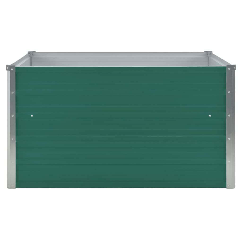 vidaXL Strat înălțat grădină, verde, 100x100x45 cm, oțel galvanizat vidaXL Strat înălțat grădină, verde, 100x100x45 cm, oțel galvanizat