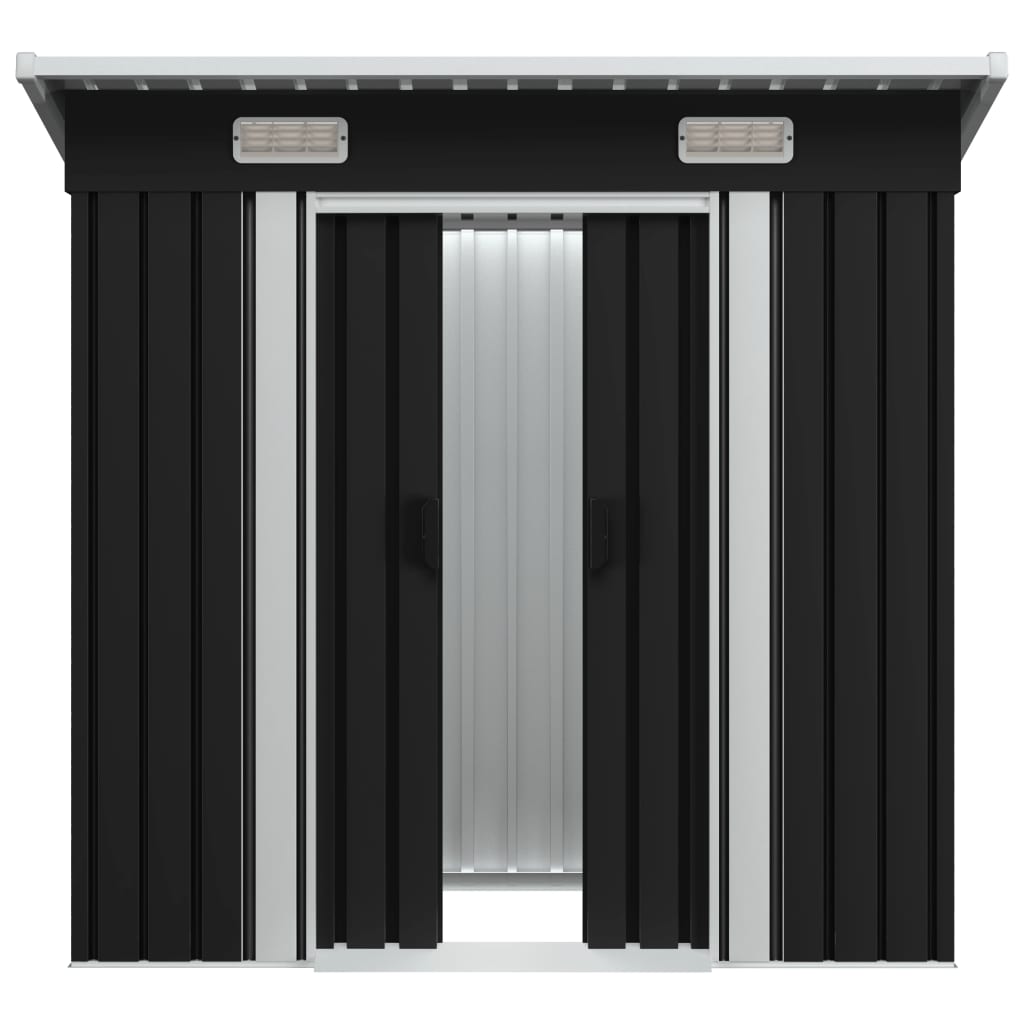 vidaXL Magazie de grădină, antracit, oțel