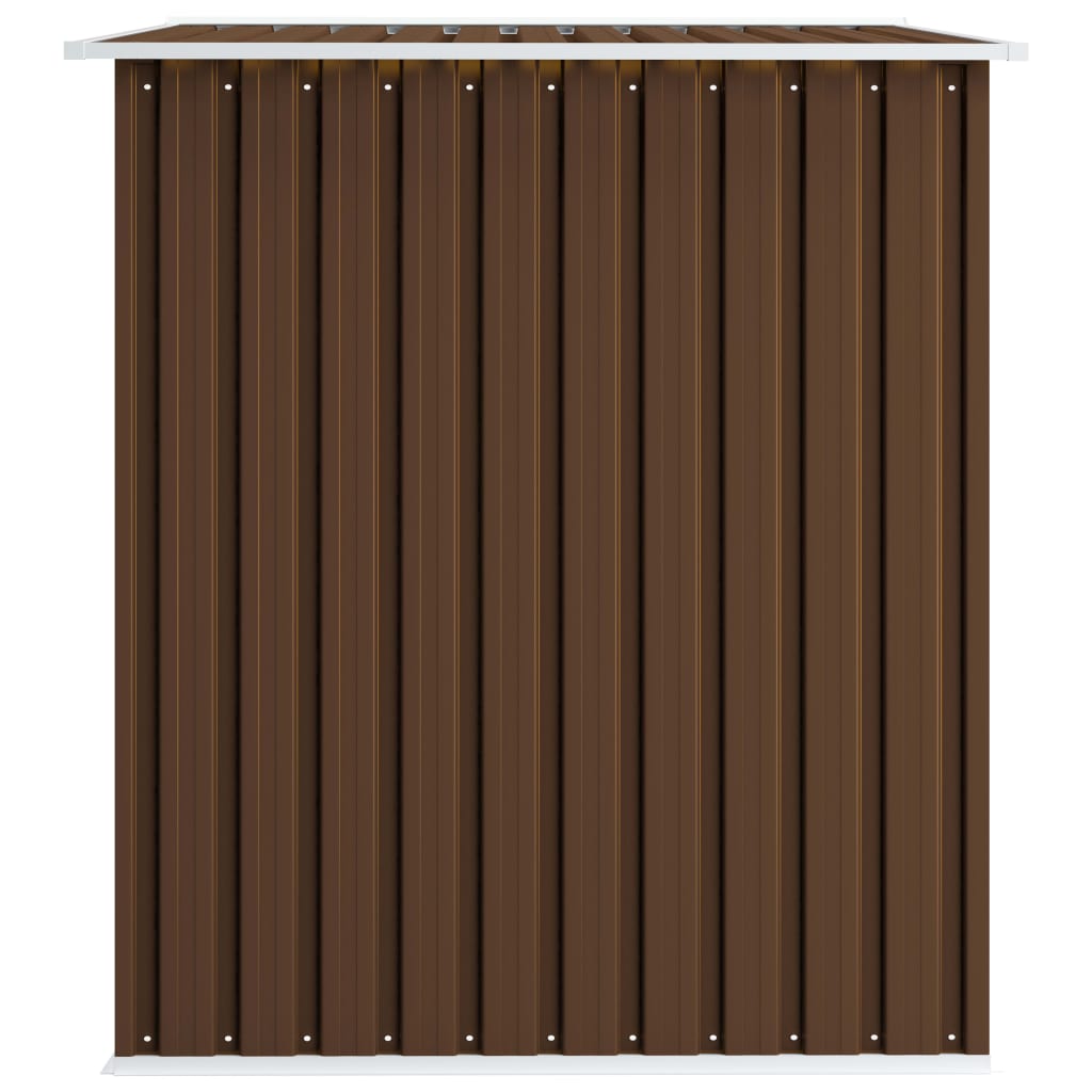 vidaXL Magazie de grădină, maro, 257 x 205 x 178 cm, oțel vidaXL Magazie de grădină, maro, 257 x 205 x 178 cm, oțel