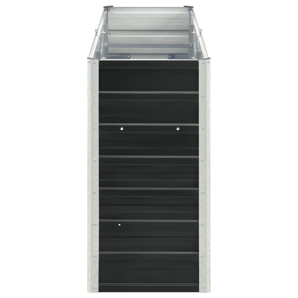vidaXL Strat înălțat de grădină antracit 240x40x77 cm oțel galvanizat vidaXL Strat înălțat de grădină antracit 240x40x77 cm oțel galvanizat