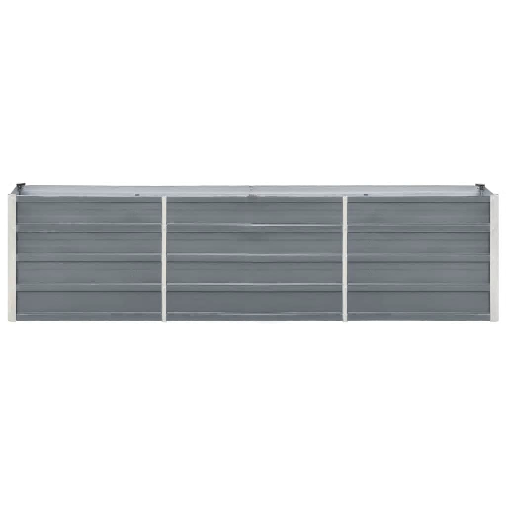vidaXL Strat înălțat de grădină gri 240 x 40 x 45 cm oțel galvanizat