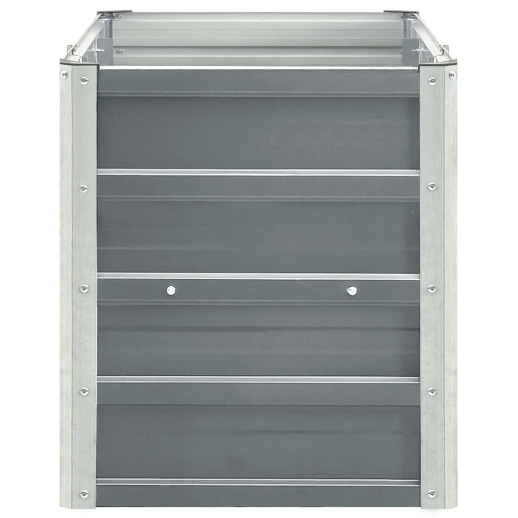 vidaXL Strat înălțat de grădină gri 240 x 40 x 45 cm oțel galvanizat