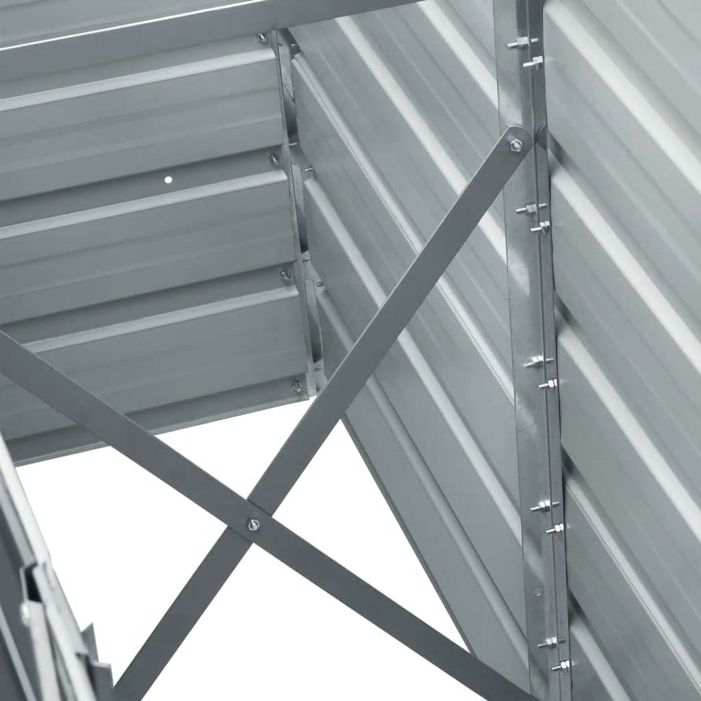 vidaXL Strat înălțat de grădină gri 240 x 40 x 45 cm oțel galvanizat