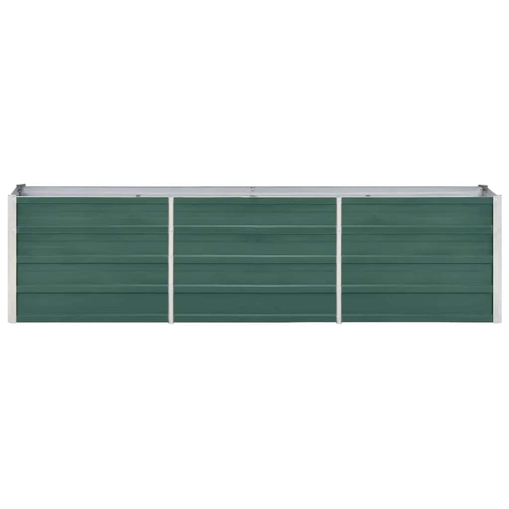vidaXL Strat înălțat de grădină verde 240 x 40 x 45 cm oțel galvanizat
