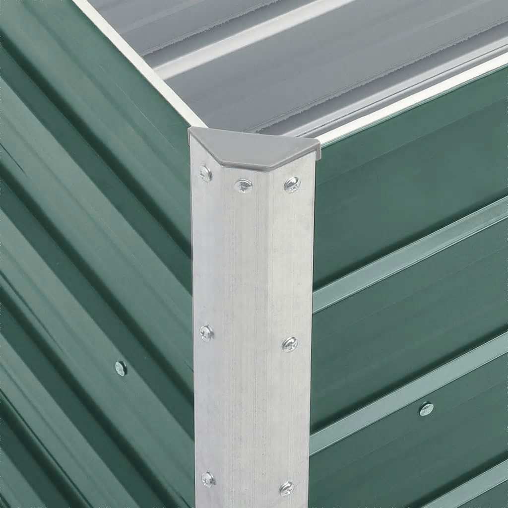 vidaXL Strat înălțat de grădină verde 240 x 40 x 45 cm oțel galvanizat
