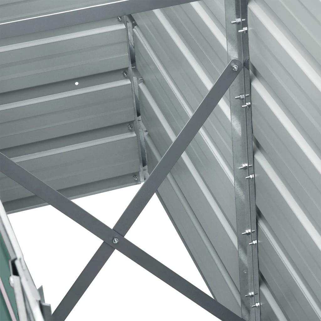 vidaXL Strat înălțat de grădină verde 240 x 40 x 45 cm oțel galvanizat