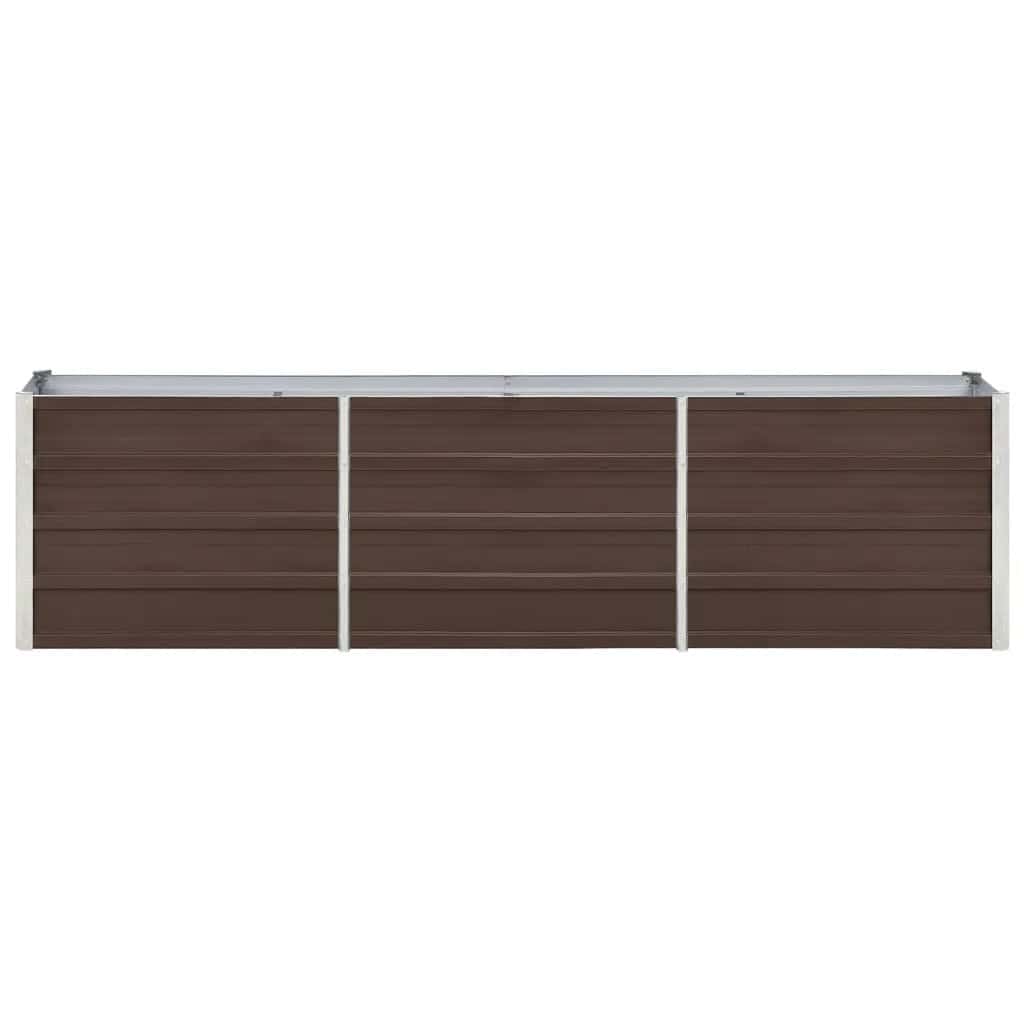 vidaXL Strat înălțat de grădină maro 240 x 40 x 45 cm oțel galvanizat