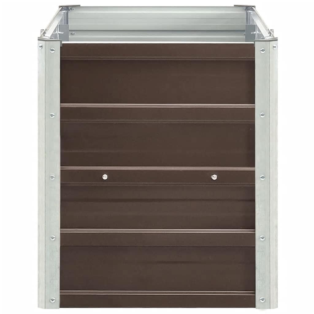 vidaXL Strat înălțat de grădină maro 240 x 40 x 45 cm oțel galvanizat
