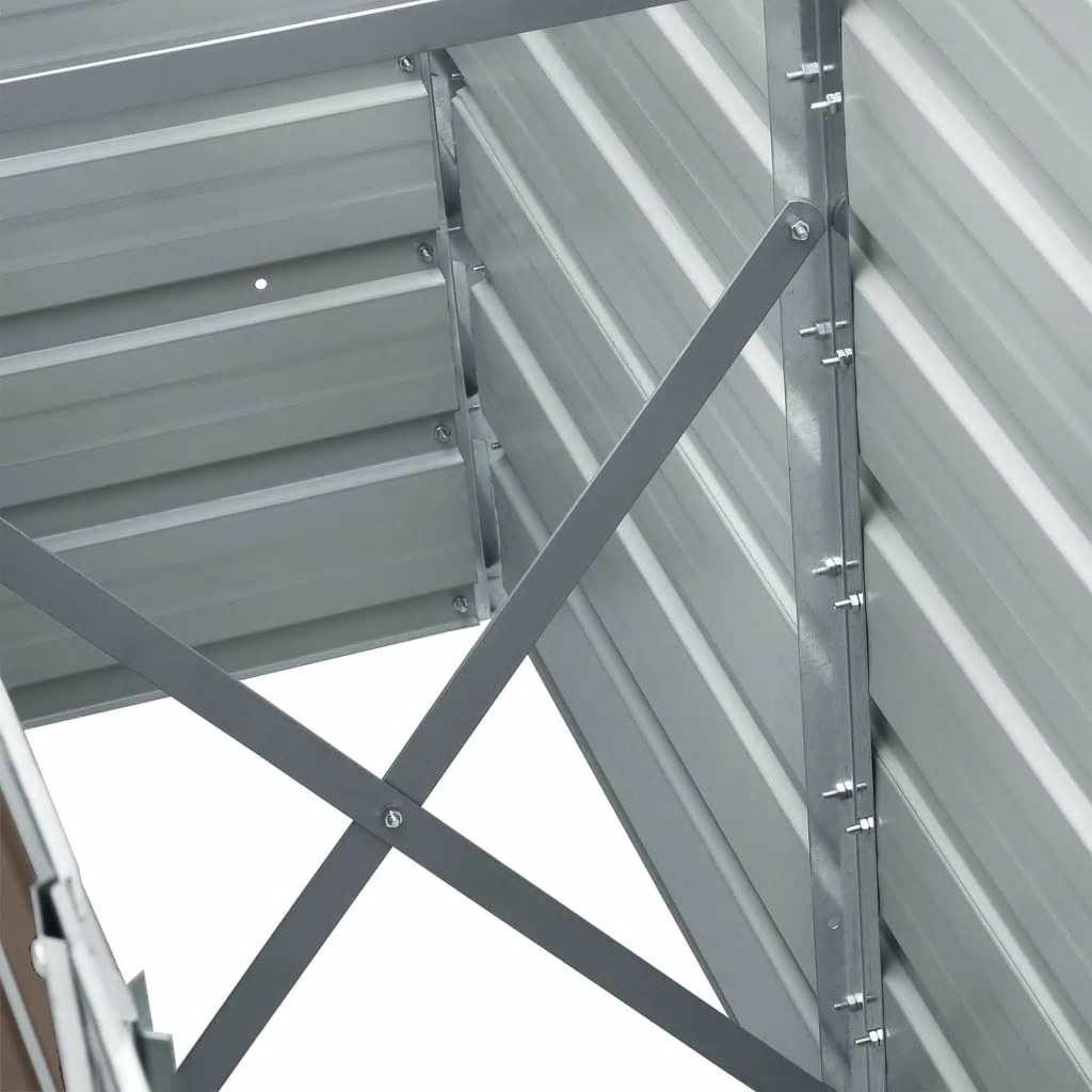vidaXL Strat înălțat de grădină maro 240 x 40 x 45 cm oțel galvanizat