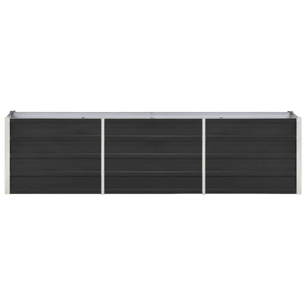 vidaXL Strat înălțat de grădină antracit 240x40x45 cm oțel galvanizat vidaXL Strat înălțat de grădină antracit 240x40x45 cm oțel galvanizat