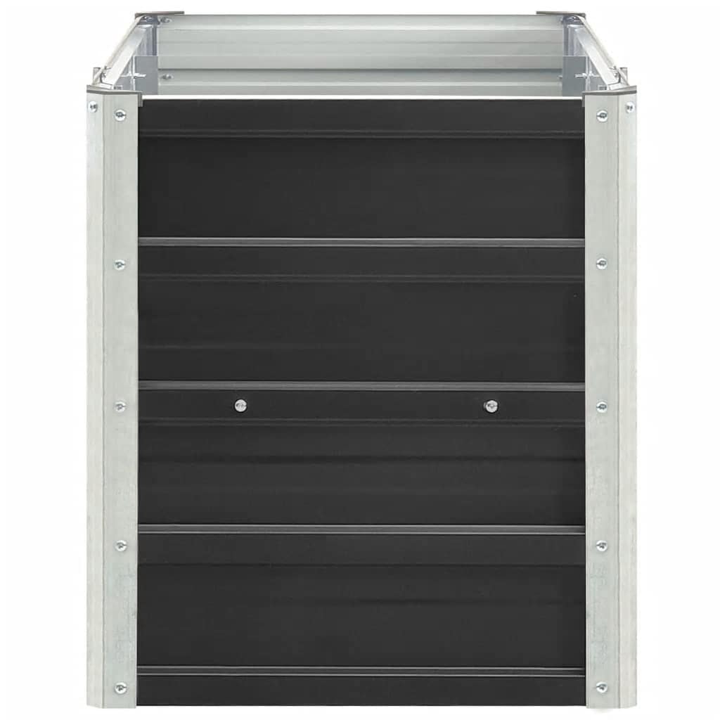 vidaXL Strat înălțat de grădină antracit 240x40x45 cm oțel galvanizat vidaXL Strat înălțat de grădină antracit 240x40x45 cm oțel galvanizat