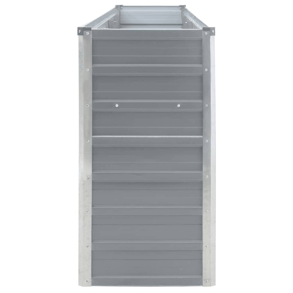 vidaXL Strat înălțat grădină, gri, 320 x 40 x 77 cm, oțel galvanizat vidaXL Strat înălțat grădină, gri, 320 x 40 x 77 cm, oțel galvanizat