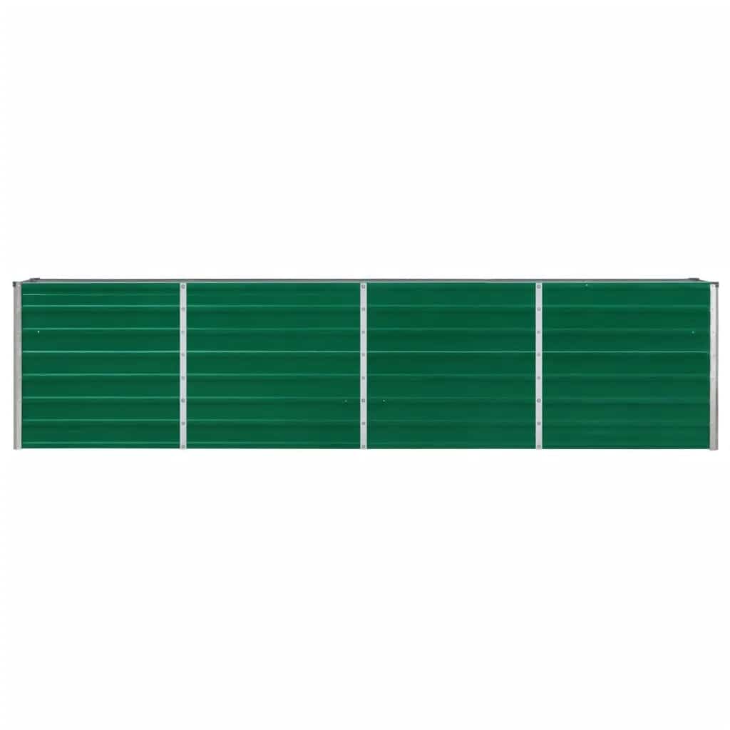 vidaXL Strat înălțat grădină, verde, 320x40x77 cm, oțel galvanizat vidaXL Strat înălțat grădină, verde, 320x40x77 cm, oțel galvanizat