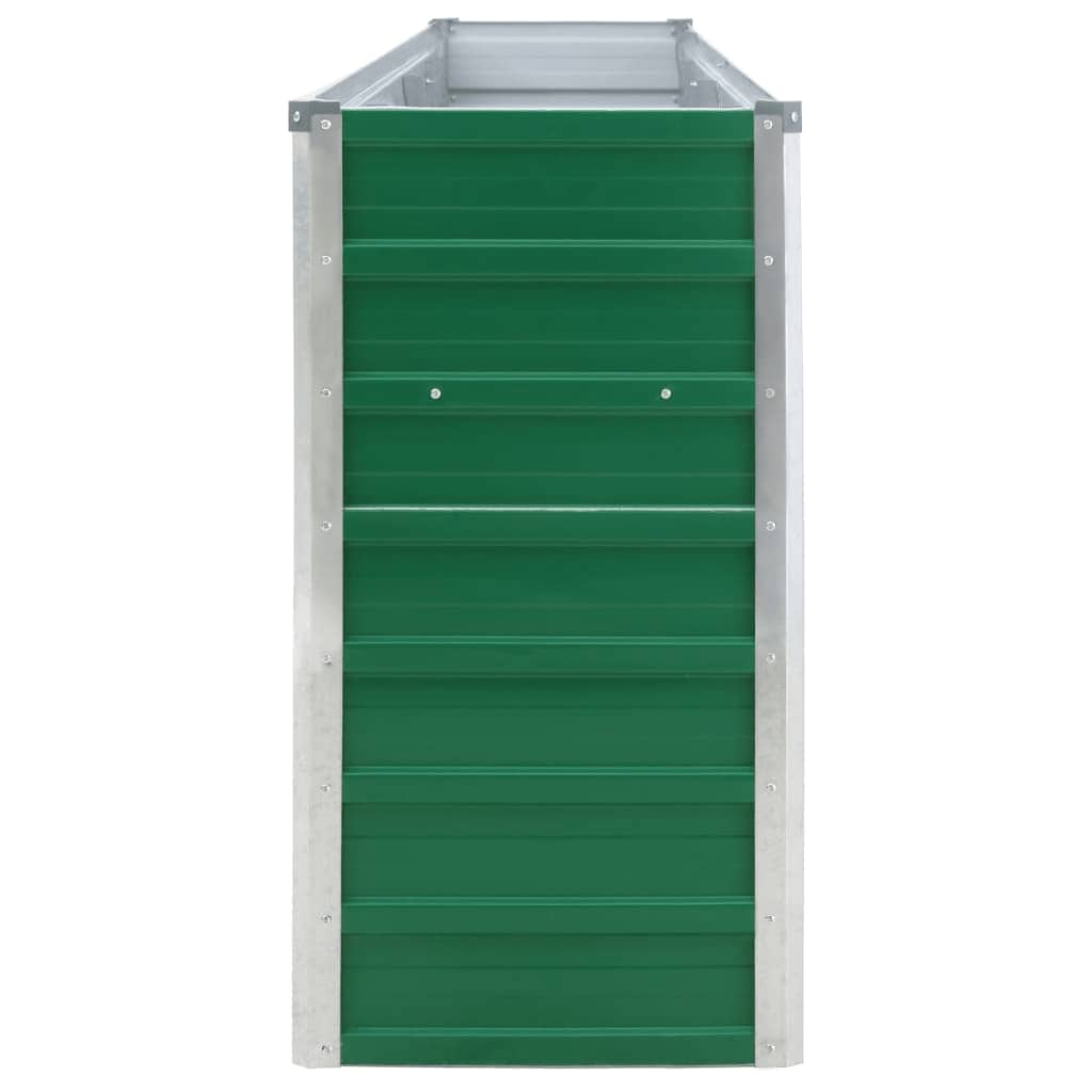 vidaXL Strat înălțat grădină, verde, 320x40x77 cm, oțel galvanizat vidaXL Strat înălțat grădină, verde, 320x40x77 cm, oțel galvanizat