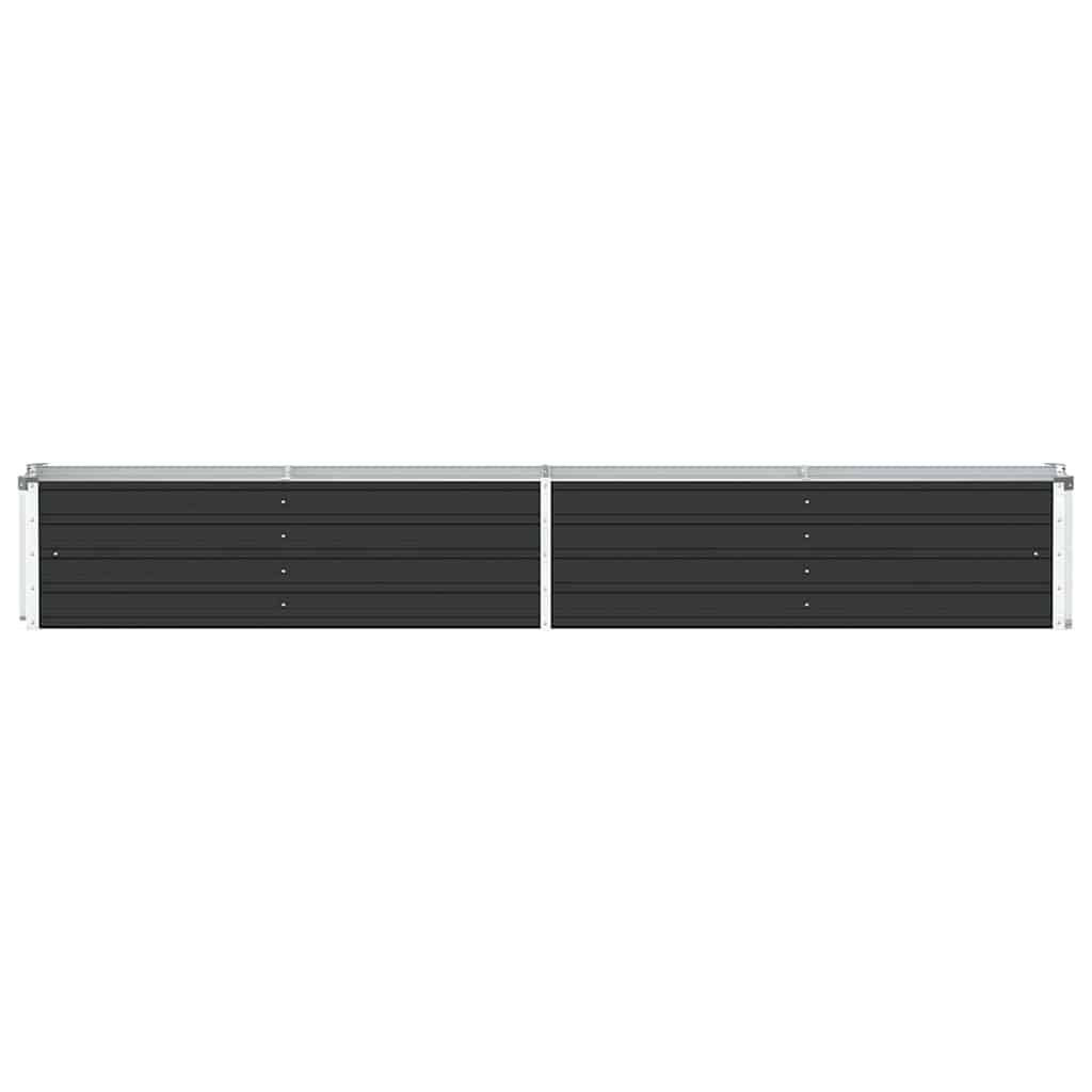 vidaXL Strat înălțat de grădină antracit 320x40x45 cm oțel galvanizat